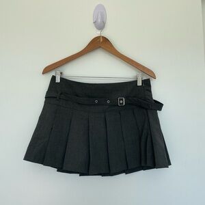 Zara Charcoal Pleated Skater Skirt